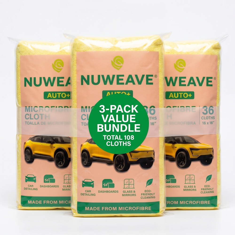 Professional Microfibre Detailing Set | 3-Pack | Streak-Free Finish
